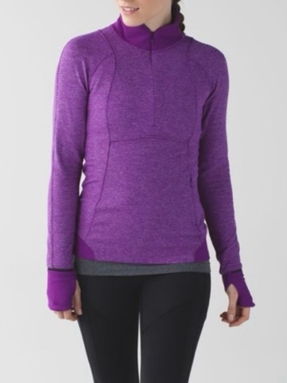 Lululemon Runderful Quarter Zip Long Sleeve Pullover Top Sweater Rulu